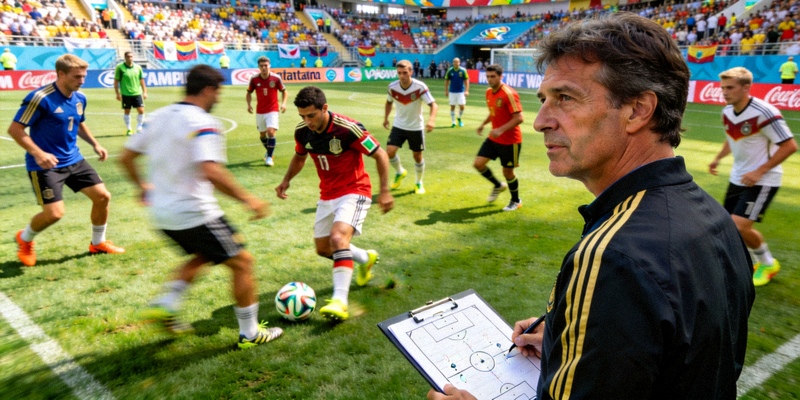 世界杯决赛阶段球队训练场景